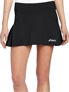 ASICS Women's Black Athletic Skort XS Tennis Activewear Stretch Short Pull On